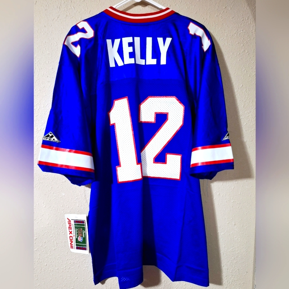 NFL Buffalo Bills Jim Kelly#12 Throwback Apex One Jersey Size XL